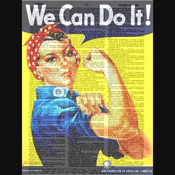 Rosie the Riveter Dictionary Art Print - Picture 4 of 4